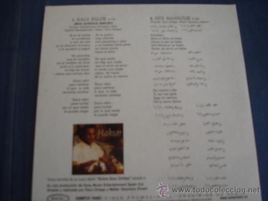 CDs de m&uacute;sica: HAKIM   SACA VALOR  PROMO CD-SINGLE 1+1 - Foto 2