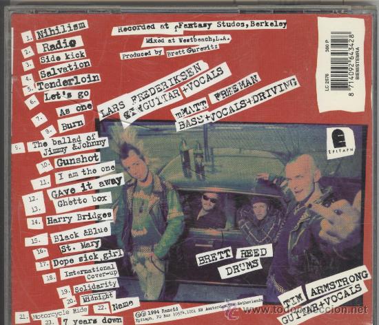 CDs de m&uacute;sica: rancid. lets go. punk - Foto 2