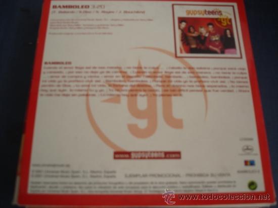 CDs de m&uacute;sica: GYPSYTEENS  BAMBOLEO  PROMO CD SINGLE - Foto 2