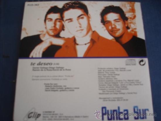 CDs de m&uacute;sica: PUNTA SUR   TE DESEO  PROMO CD-SINGLE - Foto 2