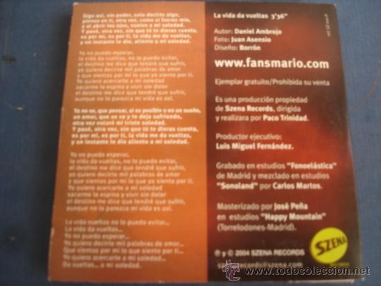 CDs de m&uacute;sica: MARIO LA VIDA DA VUELTAS   PROMO CD SINGLE - Foto 2