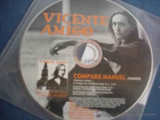 CDs de m&uacute;sica: VICENTE AMIGO  COMPARE MANUEL  PROMO CD SINGLE - Foto 1