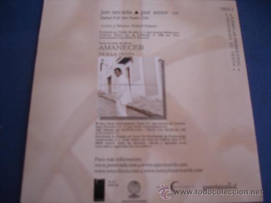 CDs de m&uacute;sica: JON SECADA   POR AMOR  PROMO CD-SINGLE - Foto 2