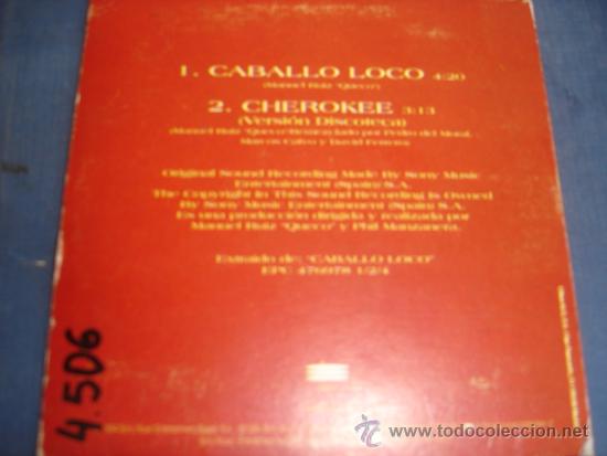 CDs de m&uacute;sica: CHEROKEE   CABALLO LOCO  CD-SINGLE 1+1 - Foto 2