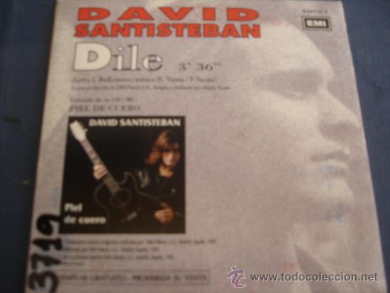 CDs de m&uacute;sica: DAVID SANTISTEBAN   DILE  PROMO CD-SINGLE - Foto 2
