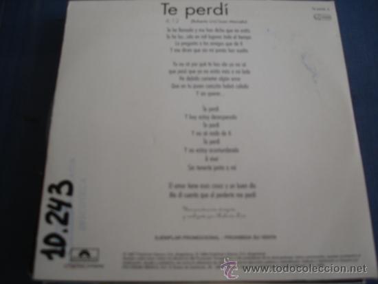 CDs de m&uacute;sica: CHRIS DURAN TE PERDI PROMO CD SINGLE - Foto 2