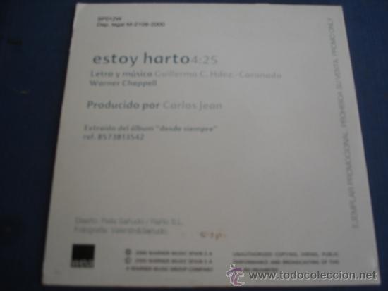 CDs de m&uacute;sica: GUILLERMO   ESTOY HARTO  PROMO CD-SINGLE - Foto 2