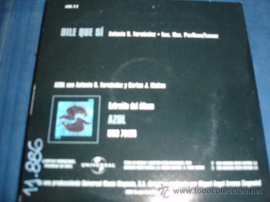 CDs de m&uacute;sica: AZUL   DILE QUE SI  PROMO CD-SINGLE - Foto 2