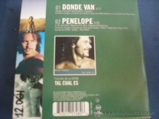 CDs de m&uacute;sica: DIEGO TORRES DONDE VAN +1 PROMO CD SINGLE - Foto 2