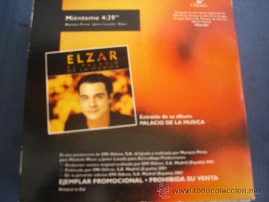 CDs de m&uacute;sica: ELZAR  MIENTEME  PROMO CD SINGLE - Foto 2