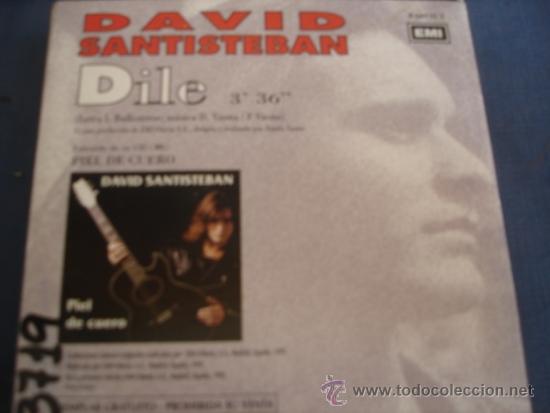 CDs de m&uacute;sica: DAVID SANTISTEBAN  DILE  PROMO CD SINGLE - Foto 2