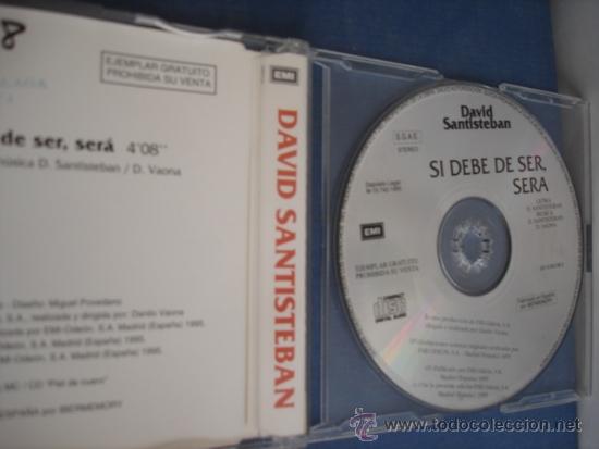 CDs de m&uacute;sica: DAVID SANTISTEBAN  SI DEBE DE SER, SERA   PROMO CD SINGLE - Foto 2