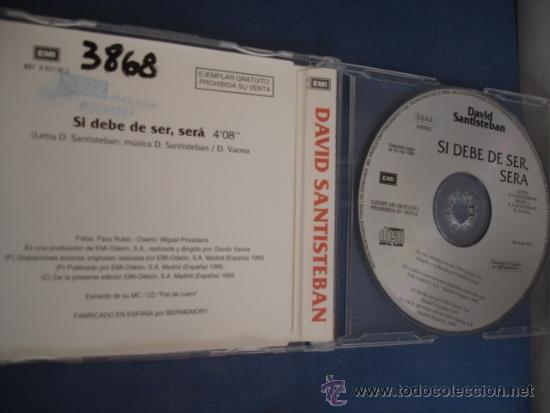 CDs de m&uacute;sica: DAVID SANTISTEBAN  SI DEBE DE SER, SERA   PROMO CD SINGLE - Foto 2