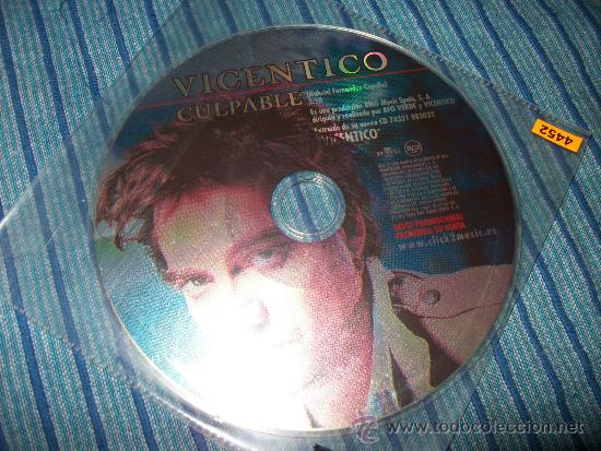 CDs de m&uacute;sica: PROMO CD - VICENTICO - CULPABLE  - SOLO CD - Foto 1
