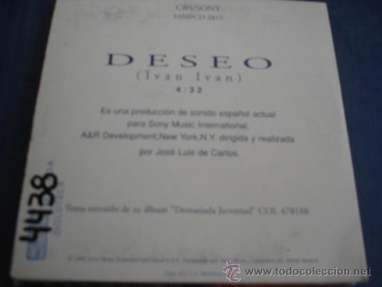 CDs de m&uacute;sica: IVAN IVAN   DESEO  CD-SINGLE - Foto 2