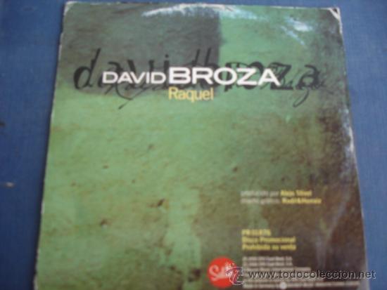 CDs de m&uacute;sica: DAVID BROZA   RAQUEL  PROMO CD-SINGLE - Foto 2