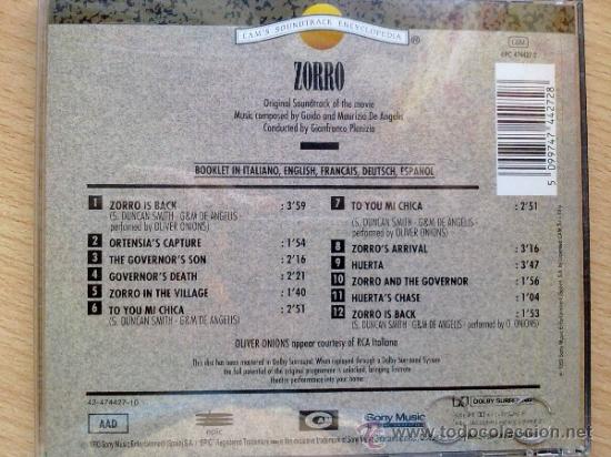 CDs de m&uacute;sica: ZORRO - Foto 2