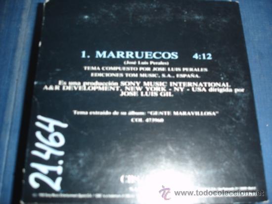 CDs de m&uacute;sica: JOSE LUIS PERALES  MARRUECOS   CD SINGLE - Foto 2
