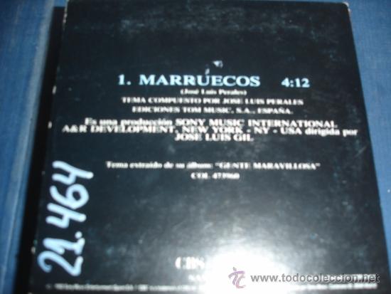 CDs de m&uacute;sica: JOSE LUIS PERALES  MARRUECOS   CD SINGLE - Foto 2