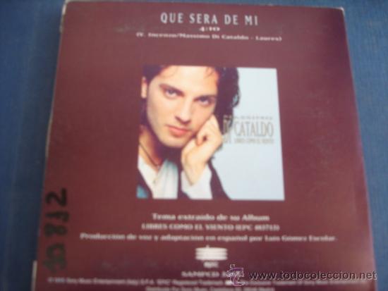 CDs de m&uacute;sica: MASSIMO DI CATALDO   QUE SERA DE MI  CD-SINGLE - Foto 2