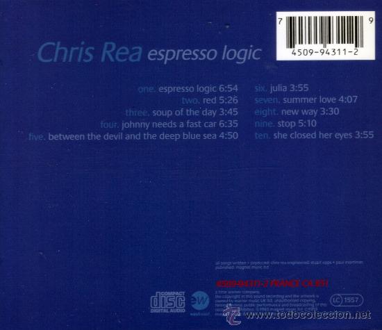 CDs de m&uacute;sica: CHRIS REA - ESPRESSO LOGIC - compact disc.mirar portes antes de comprar - Foto 2