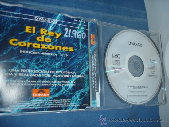 CDs de m&uacute;sica: DYANGO   EL REY DE CORAZONES  PROMO CD-SINGLE - Foto 2