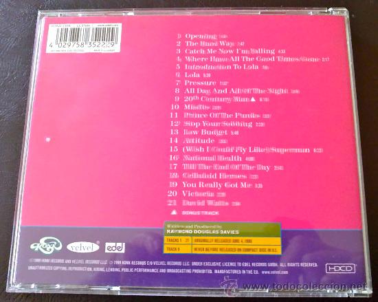 CDs de m&uacute;sica: THE KINKS, ONE FOR THE ROAD. CD CON LIBRETO Y TEMA EXTRA - Foto 2