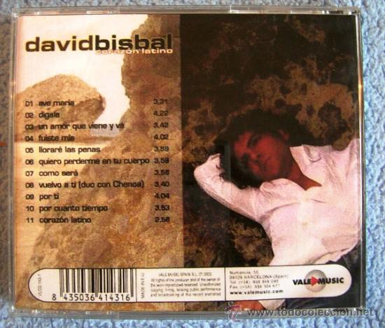 CDs de m&uacute;sica: DAVID BISBAL - CORAZON LATINO - CD. - Foto 4