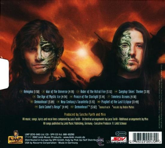 CDs de m&uacute;sica: CA TURILLI - PROPHET OF THE LAST ECLIPSE  (LIMITED EDITION CD) - Foto 2