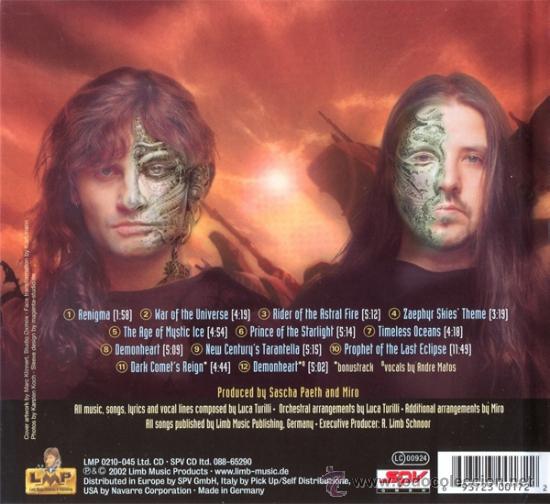 CDs de m&uacute;sica: CA TURILLI - PROPHET OF THE LAST ECLIPSE  (LIMITED EDITION CD) - Foto 4