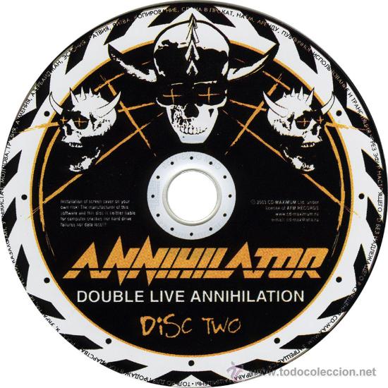 CDs de m&uacute;sica: Annihilator  Double Live Annihilation  double cd Heavy Metal Trash - Foto 5