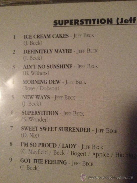 CDs de m&uacute;sica: Jeff Beck. Superstition. Disco en directo. - Foto 3
