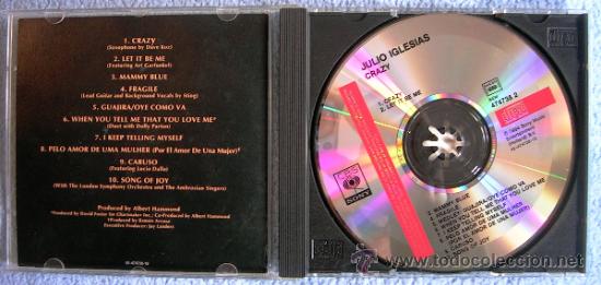 CDs de m&uacute;sica: JULIO IGLESIAS - CRAZY - CD. - Foto 3