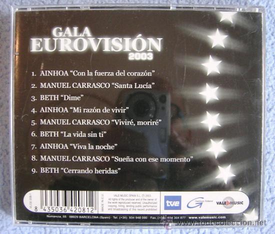 CDs de m&uacute;sica: GALA EUROVISION 2003 - OPERACION TRIUNFO. CD. - Foto 4