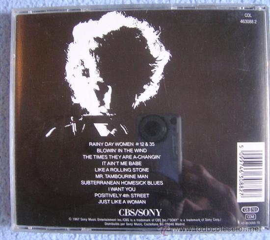 CDs de m&uacute;sica: BOB DYLAN - CD, GREATEST HITS. - Foto 4