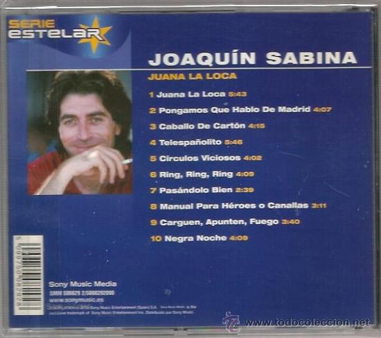 CDs de m&uacute;sica: CD JOAQUIN SABINA - JUANA LA LOCA - Foto 2