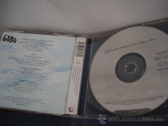 CDs de m&uacute;sica: JULIA FORDHAM   DIFFERENT TIME, DIFFERENT PLACE  PART.1  CD-SINGLE 1+3 - Foto 2