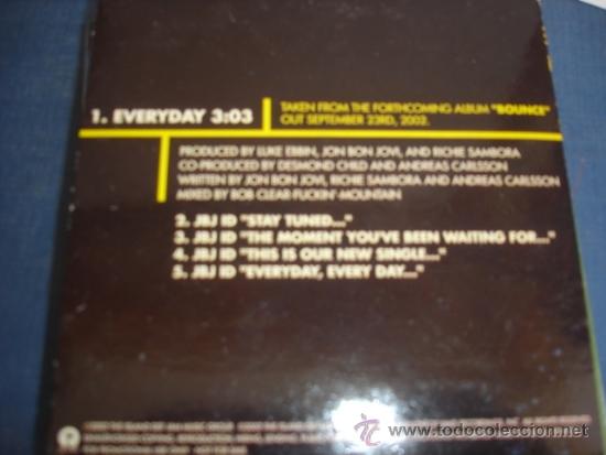 CDs de m&uacute;sica: BON JOVI EVERYDAY   PROMO CD SINGLE - Foto 2