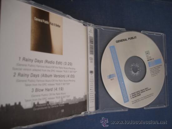 CDs de m&uacute;sica: GENERAL PUBLIC RAINY DAYS  CD SINGLE 3 TRACKS - Foto 2
