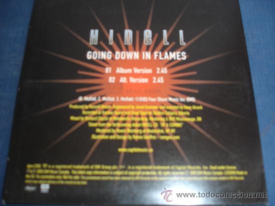 CDs de m&uacute;sica: HIDELL   GOING DOWN IN FLAMES!  promo cd-single 1+1 - Foto 2