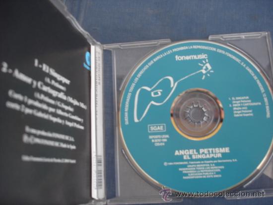 CDs de m&uacute;sica: ANGEL PETISME   EL SINGAPUR  cd-single 1+1 - Foto 2