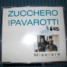CDs de Música: PROMO CD SINGLE - ZUCCHERO & PAVAROTTI - MISERERE - 3 TRACKS. Lote 37869113
