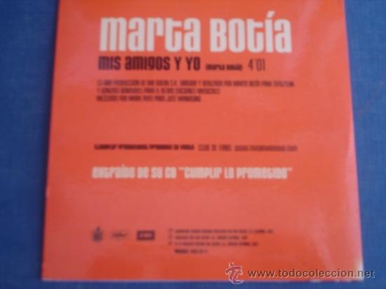 CDs de m&uacute;sica: MARTA BOTIA  MIS AMIGOS Y YO  PROMO CD SINGLE - Foto 2