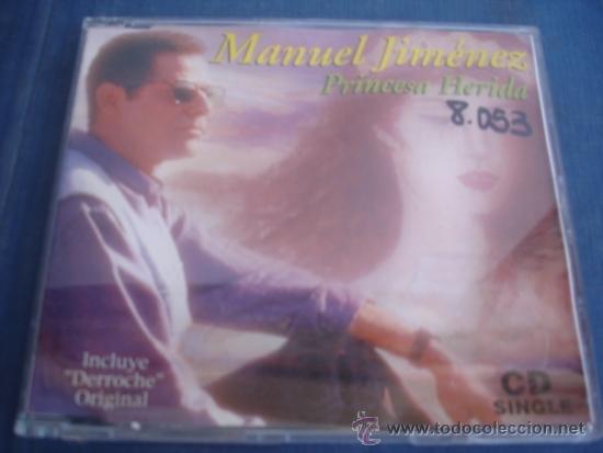 CDs de m&uacute;sica: MANUEL JIMENEZ  PRINCESA HERIDA  PROMO CD SINGLE  3 TRACKS - Foto 1