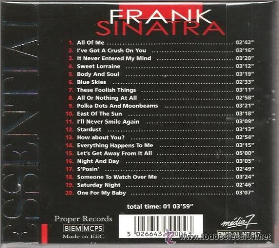 CDs de m&uacute;sica: CD FRANK SINATRA  ESSENTIAL MASTERS OF JAZZ - Foto 2