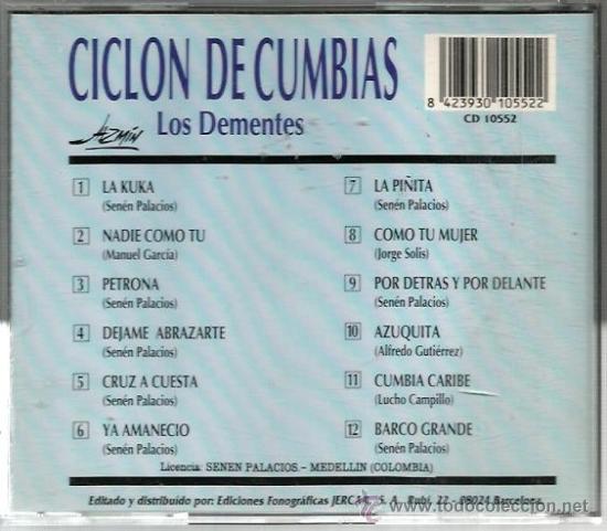 CDs de m&uacute;sica: CD LOS DEMENTES : CICLON DE CUMBIAS - Foto 2
