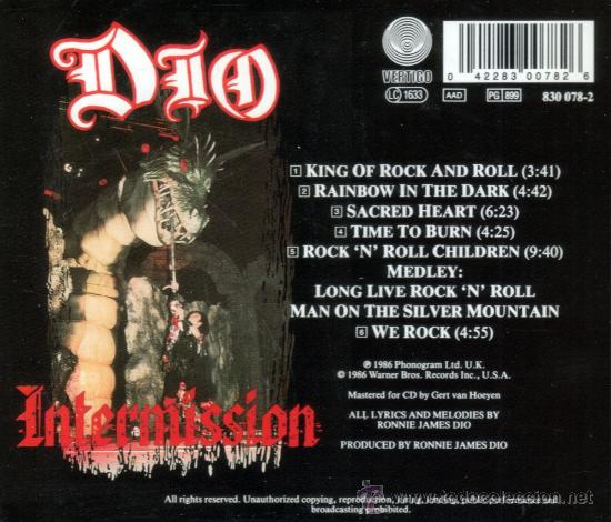 CDs de m&uacute;sica: DIO - INTERMISSION - compact disc.mirar portes antes de comprar - Foto 2