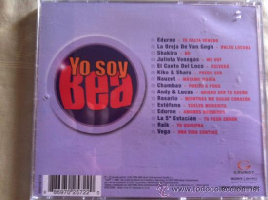 CDs de m&uacute;sica: CD YO SOY BEA-B.S.O.-VARIOS - Foto 2