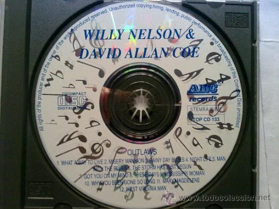 CDs de m&uacute;sica: WILLIE NELSON & DAVID ALLAN COE-OUTLAWS - Foto 3