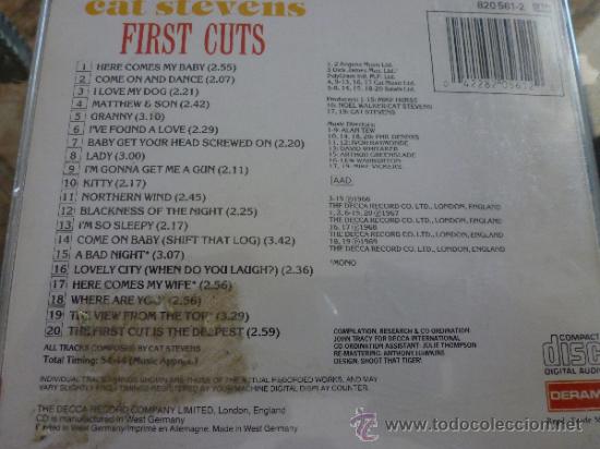 CDs de m&uacute;sica: CD- CAT STEVENS (FIRST CUTS )-FOTOS - Foto 2